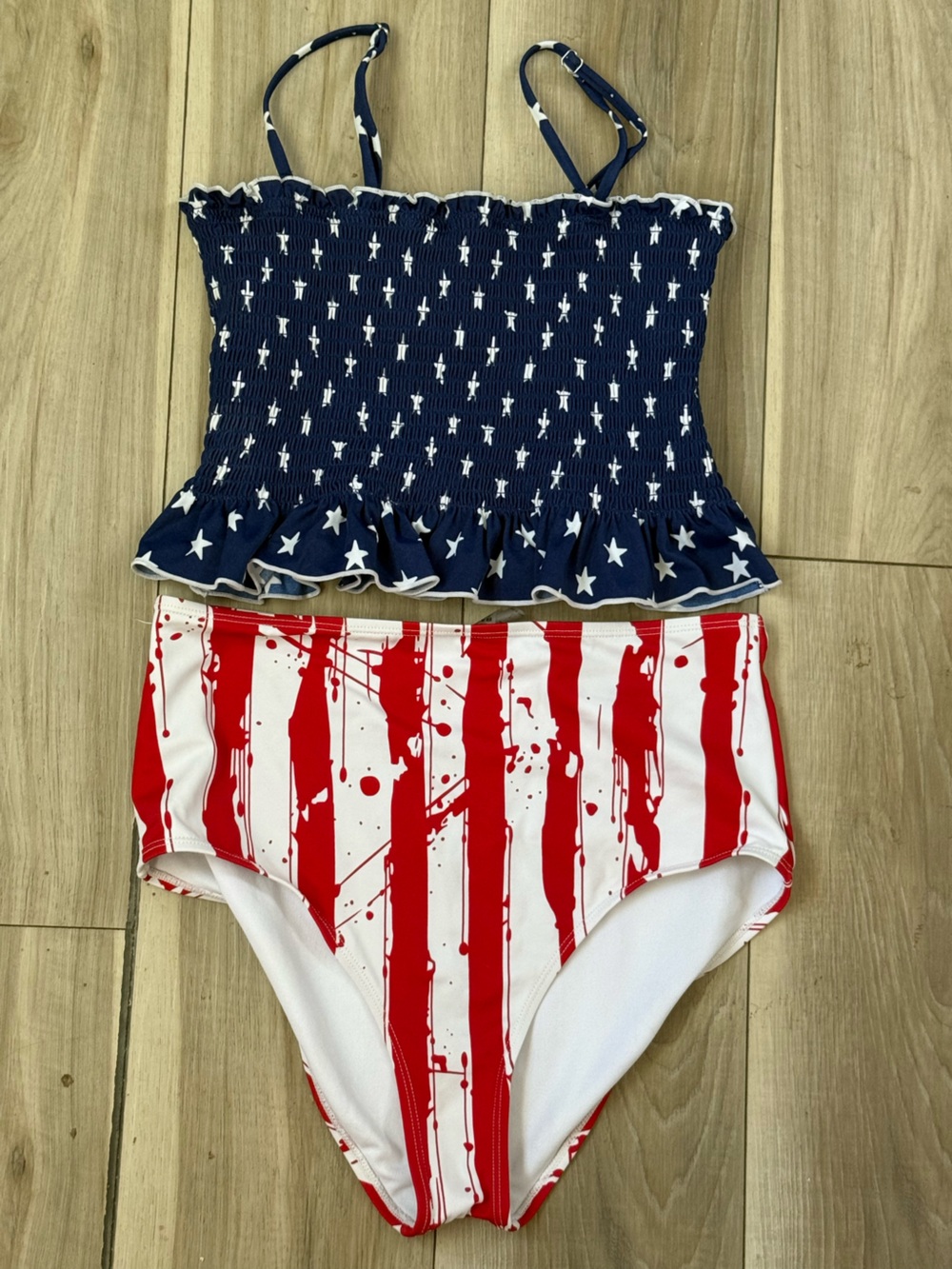 Patriotic Two-Piece Swim Set - Stars & Stripes
